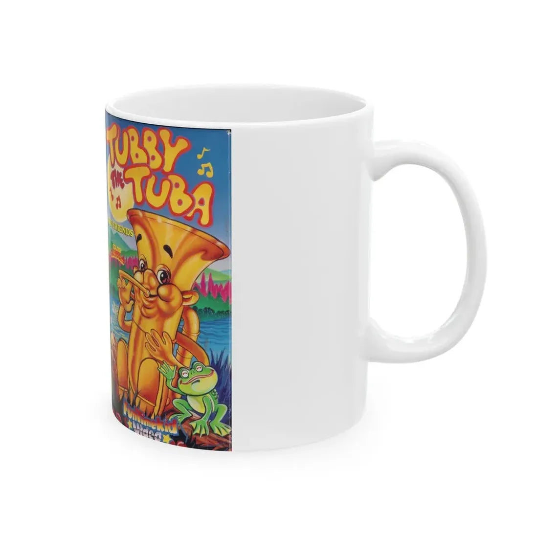 TUBBY THE TUBA (VHS COVER) - White Coffee Mug - Go Mug Yourself