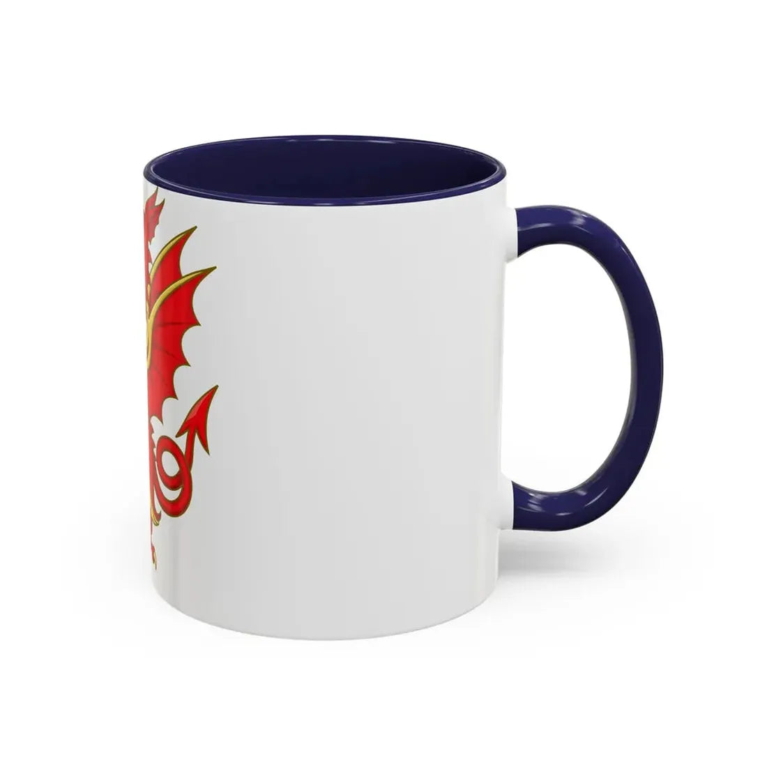Tudor Dragon Badge - Accent Coffee Mug - Go Mug Yourself