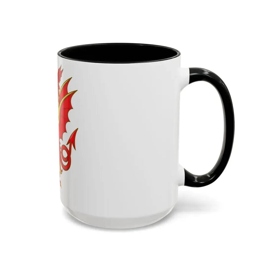 Tudor Dragon Badge - Accent Coffee Mug - Go Mug Yourself