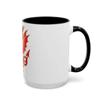 Tudor Dragon Badge - Accent Coffee Mug - Go Mug Yourself