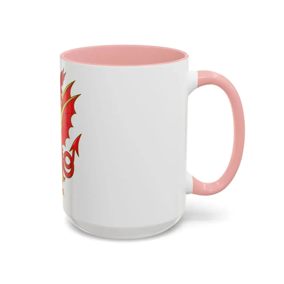 Tudor Dragon Badge - Accent Coffee Mug - Go Mug Yourself