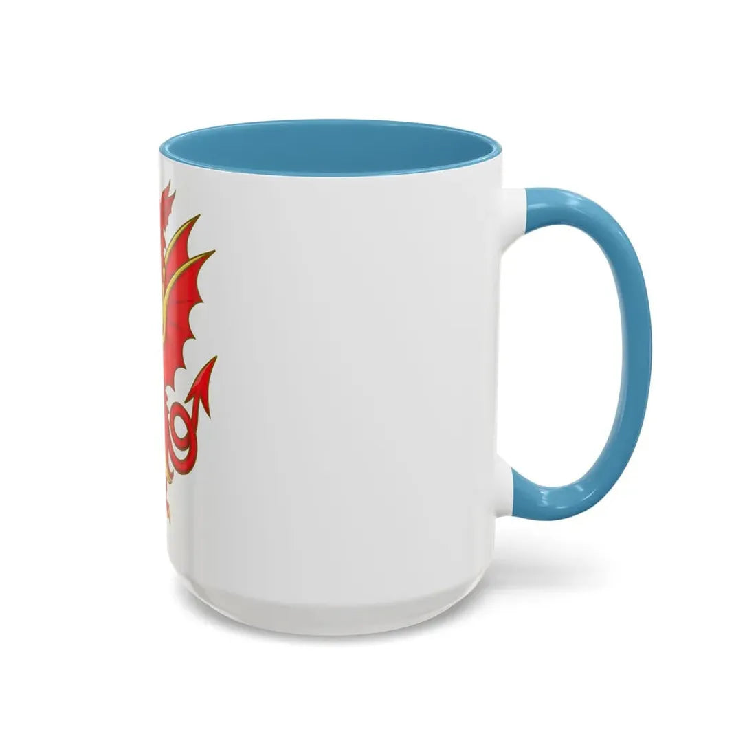 Tudor Dragon Badge - Accent Coffee Mug - Go Mug Yourself