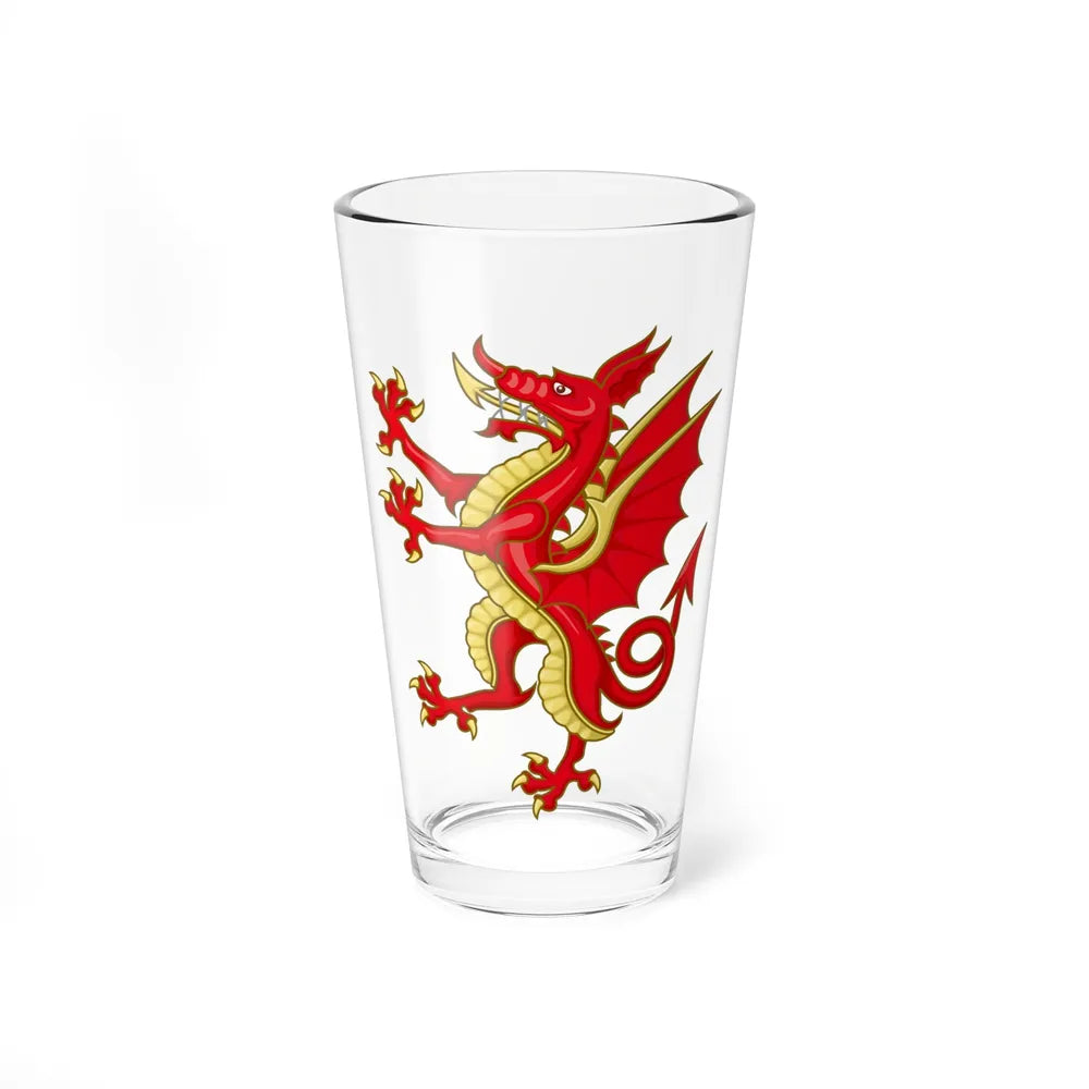 Tudor Dragon Badge - Pint Glass 16oz-16oz-Go Mug Yourself