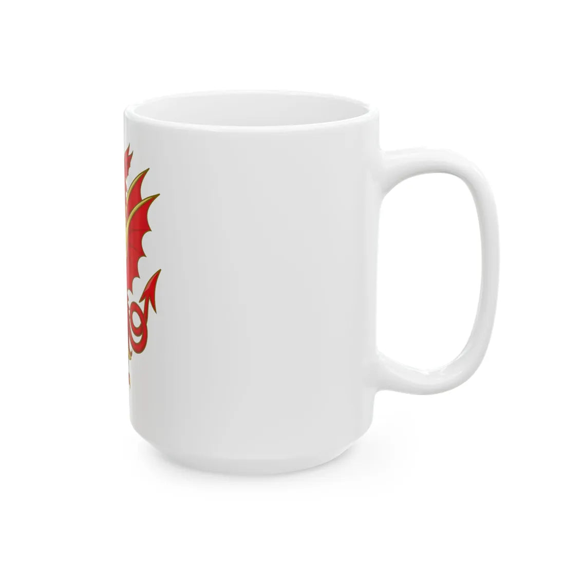 Tudor Dragon Badge - White Coffee Mug - Go Mug Yourself