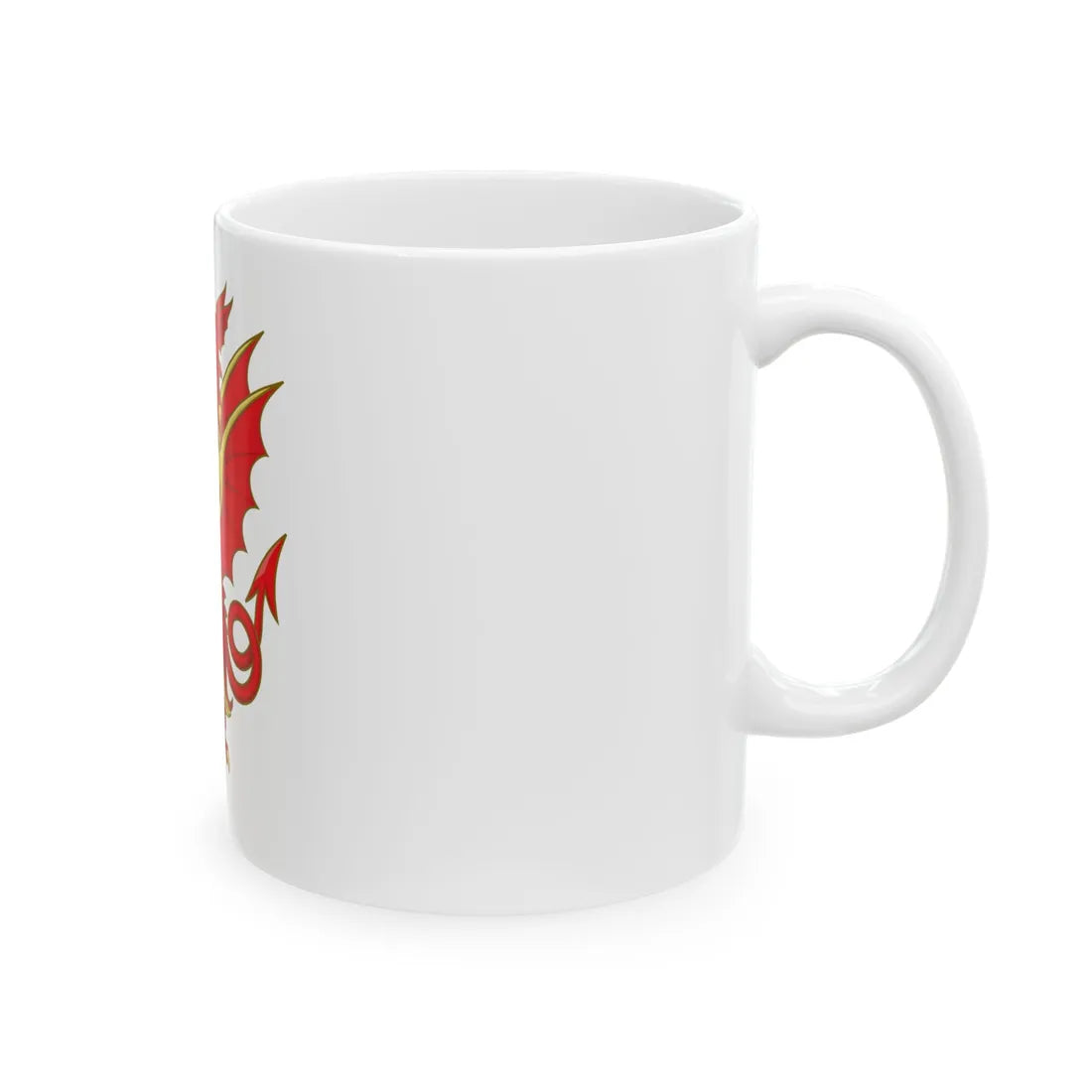 Tudor Dragon Badge - White Coffee Mug - Go Mug Yourself