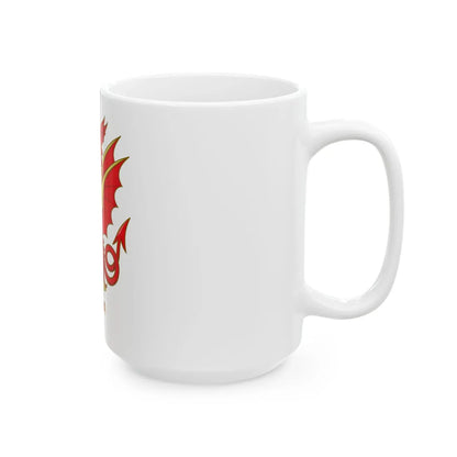 Tudor Dragon Badge - White Coffee Mug - Go Mug Yourself