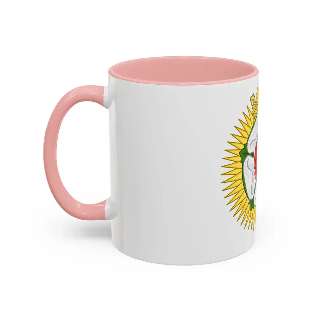 Tudor Rose and Arrows Badge - Accent Coffee Mug - Go Mug Yourself