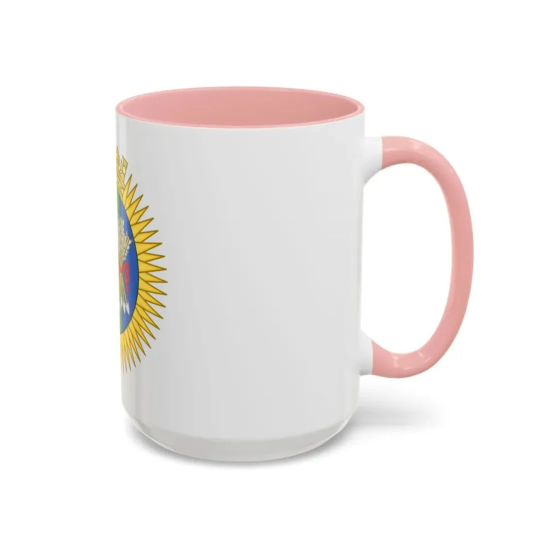 Tudor Rose and Arrows Badge - Accent Coffee Mug - Go Mug Yourself