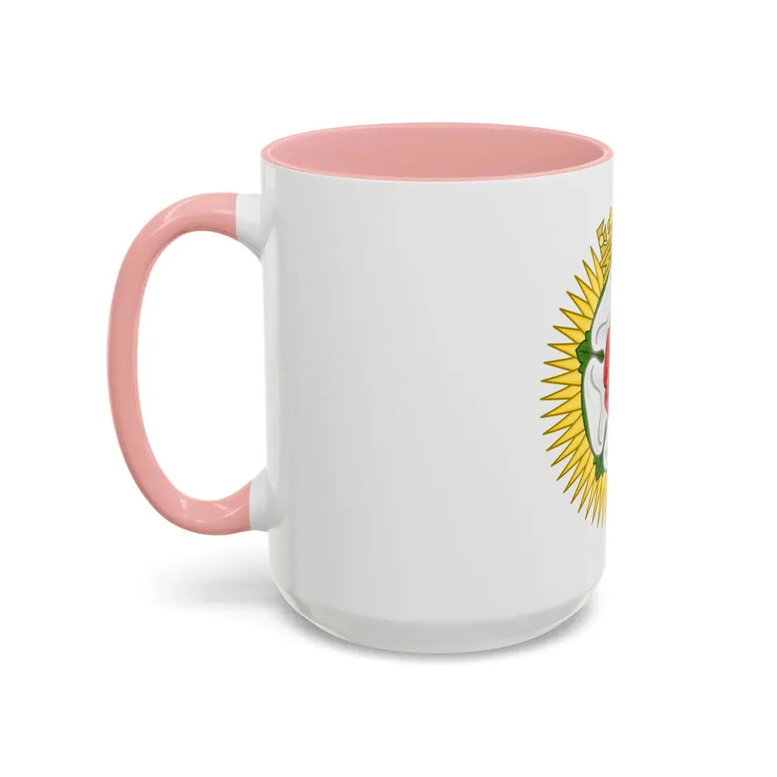 Tudor Rose and Arrows Badge - Accent Coffee Mug - Go Mug Yourself