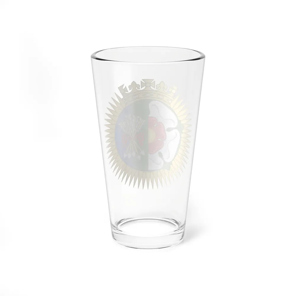 Tudor Rose and Arrows Badge - Pint Glass 16oz-Go Mug Yourself