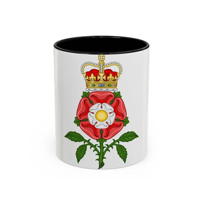 Tudor Rose Royal Badge of England - Accent Coffee Mug 11oz Black - Go Mug Yourself