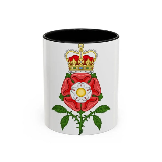 Tudor Rose Royal Badge of England - Accent Coffee Mug 11oz Black - Go Mug Yourself