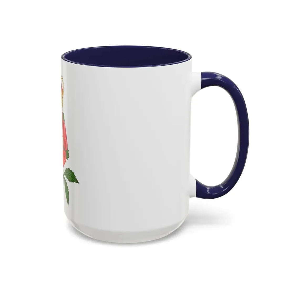 Tudor Rose Royal Badge of England - Accent Coffee Mug - Go Mug Yourself