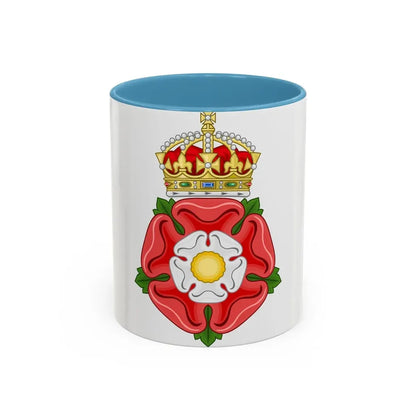 Tudor Rose, royally crowned - Accent Coffee Mug 11oz Light Blue - Go Mug Yourself
