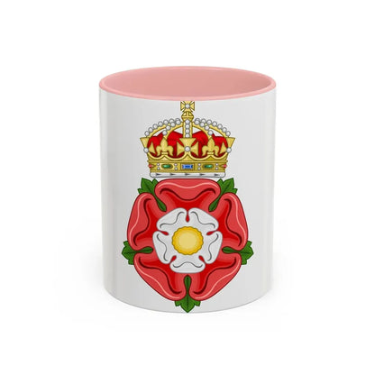 Tudor Rose, royally crowned - Accent Coffee Mug 11oz Pink - Go Mug Yourself