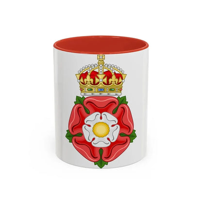 Tudor Rose, royally crowned - Accent Coffee Mug 11oz Red - Go Mug Yourself