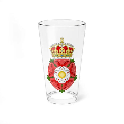 Tudor Rose, royally crowned - Pint Glass 16oz 16oz - Go Mug Yourself