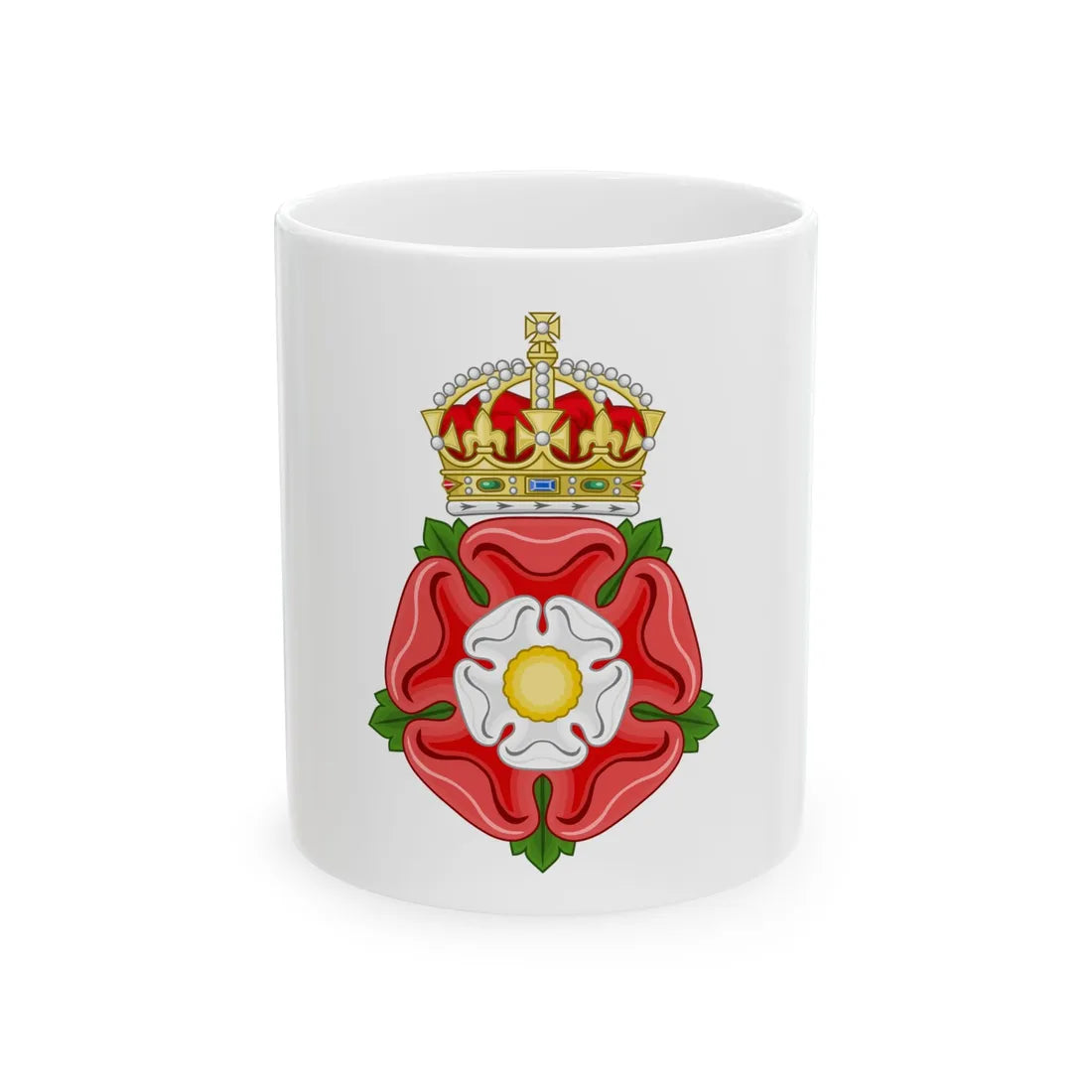 Tudor Rose, royally crowned - White Coffee Mug 11oz - Go Mug Yourself