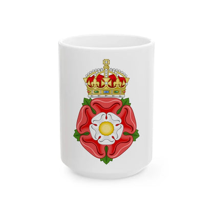 Tudor Rose, royally crowned - White Coffee Mug 15oz - Go Mug Yourself