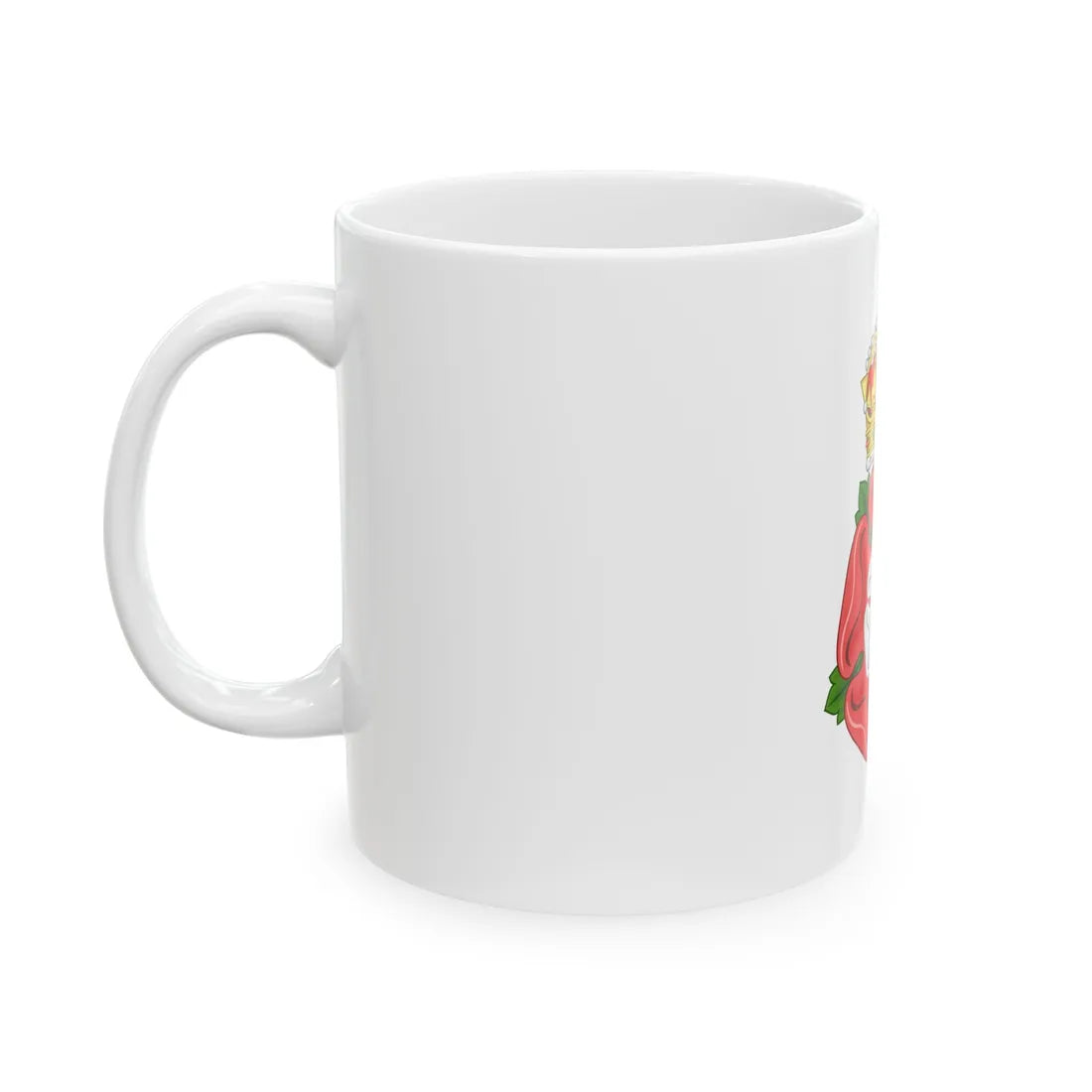Tudor Rose, royally crowned - White Coffee Mug - Go Mug Yourself