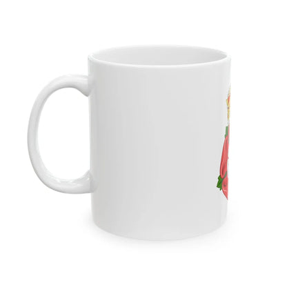 Tudor Rose, royally crowned - White Coffee Mug - Go Mug Yourself