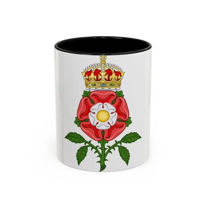 Tudor Rose (Tudor Heraldry) - Accent Coffee Mug 11oz Black - Go Mug Yourself