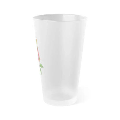 Tudor Rose (Tudor Heraldry) - Frosted Pint Glass 16oz - Go Mug Yourself