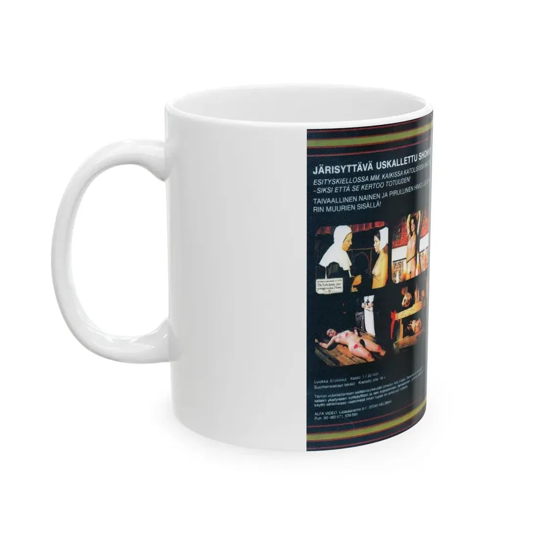 TUHANSIEN HIMOJEN LUOSTARI (VHS COVER) - White Coffee Mug - Go Mug Yourself