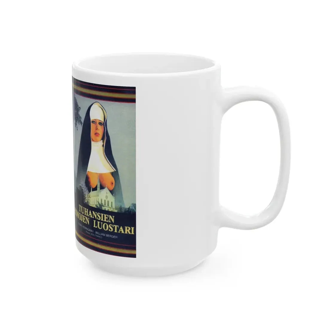 TUHANSIEN HIMOJEN LUOSTARI (VHS COVER) - White Coffee Mug - Go Mug Yourself