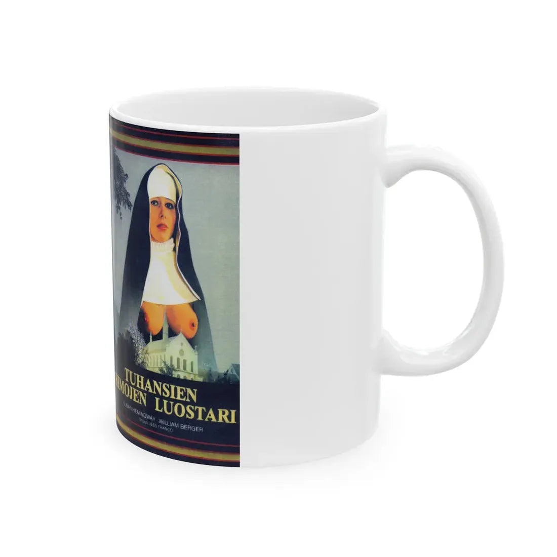 TUHANSIEN HIMOJEN LUOSTARI (VHS COVER) - White Coffee Mug - Go Mug Yourself