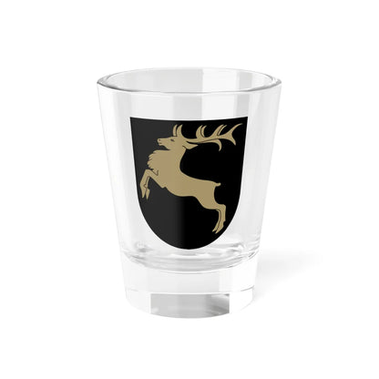 Tukuma rajona ģerbonis (Latvia) (Coat of Arms) Shot Glass 1.5oz 1.5oz - Go Mug Yourself