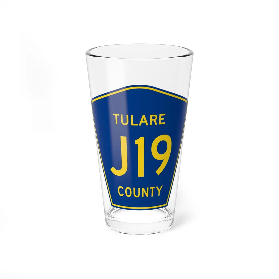 Tulare County J19 (California) (Road Sign) Pint Glass 16oz - Go Mug Yourself