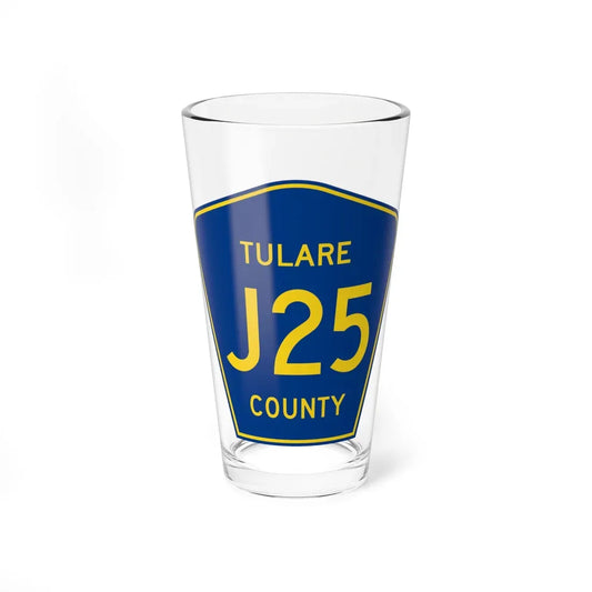 Tulare County J25 (California) (Road Sign) Pint Glass 16oz 16oz - Go Mug Yourself
