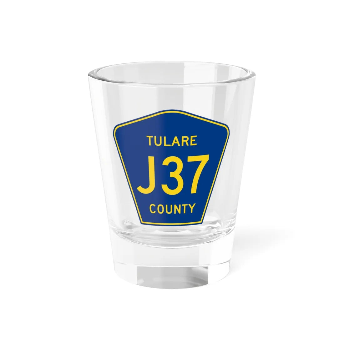 Tulare County J37 (California) (Road Sign) Shot Glass 1.5oz 1.5oz - Go Mug Yourself