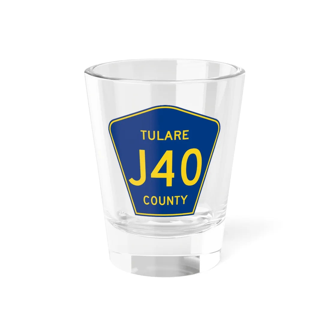 Tulare County J40 (California) (Road Sign) Shot Glass 1.5oz 1.5oz - Go Mug Yourself