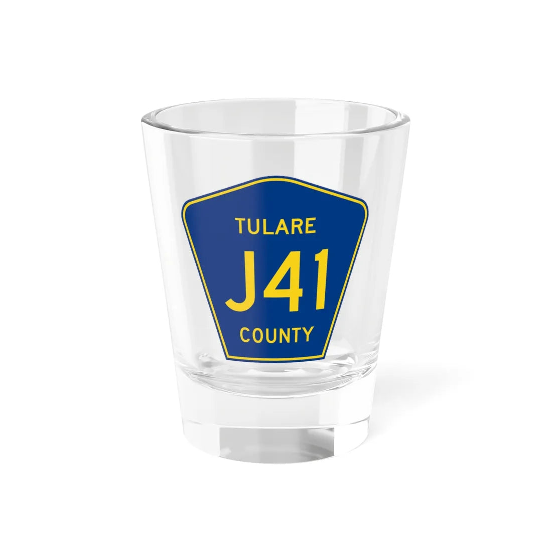 Tulare County J41 (California) (Road Sign) Shot Glass 1.5oz 1.5oz - Go Mug Yourself