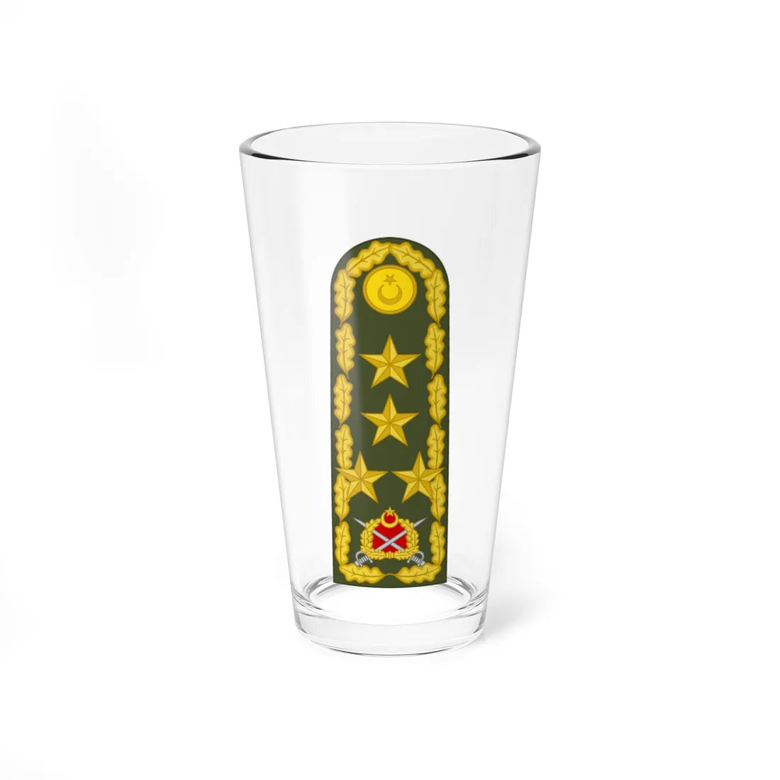 Turkey army OF 9 (Turkey) (Military Rank) Pint Glass 16oz 16oz - Go Mug Yourself