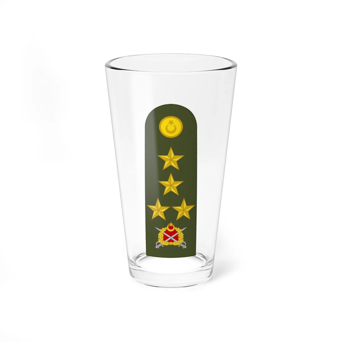 Turkey army OF 9a (Turkey) (Military Rank) Pint Glass 16oz 16oz - Go Mug Yourself