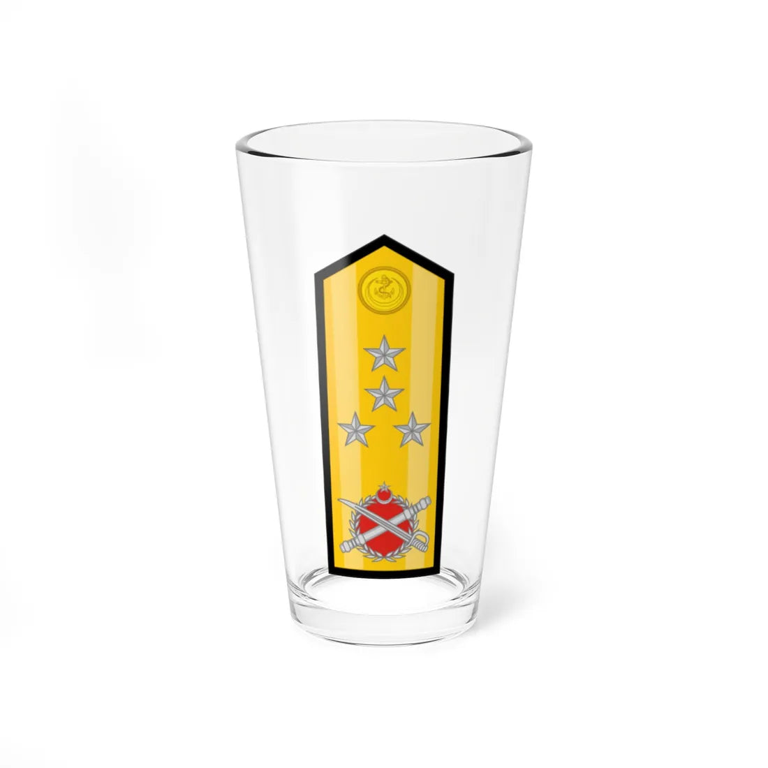 Turkey Navy OF 9 (Turkey) (Military Rank) Pint Glass 16oz 16oz - Go Mug Yourself