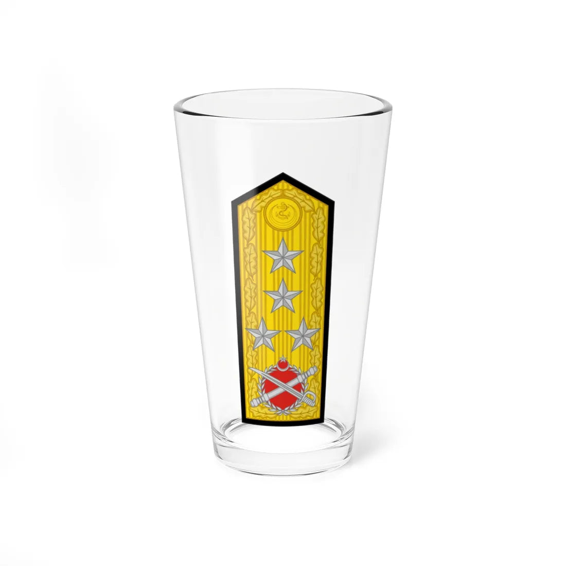 Turkey navy OF 9b (Turkey) (Military Rank) Pint Glass 16oz 16oz - Go Mug Yourself