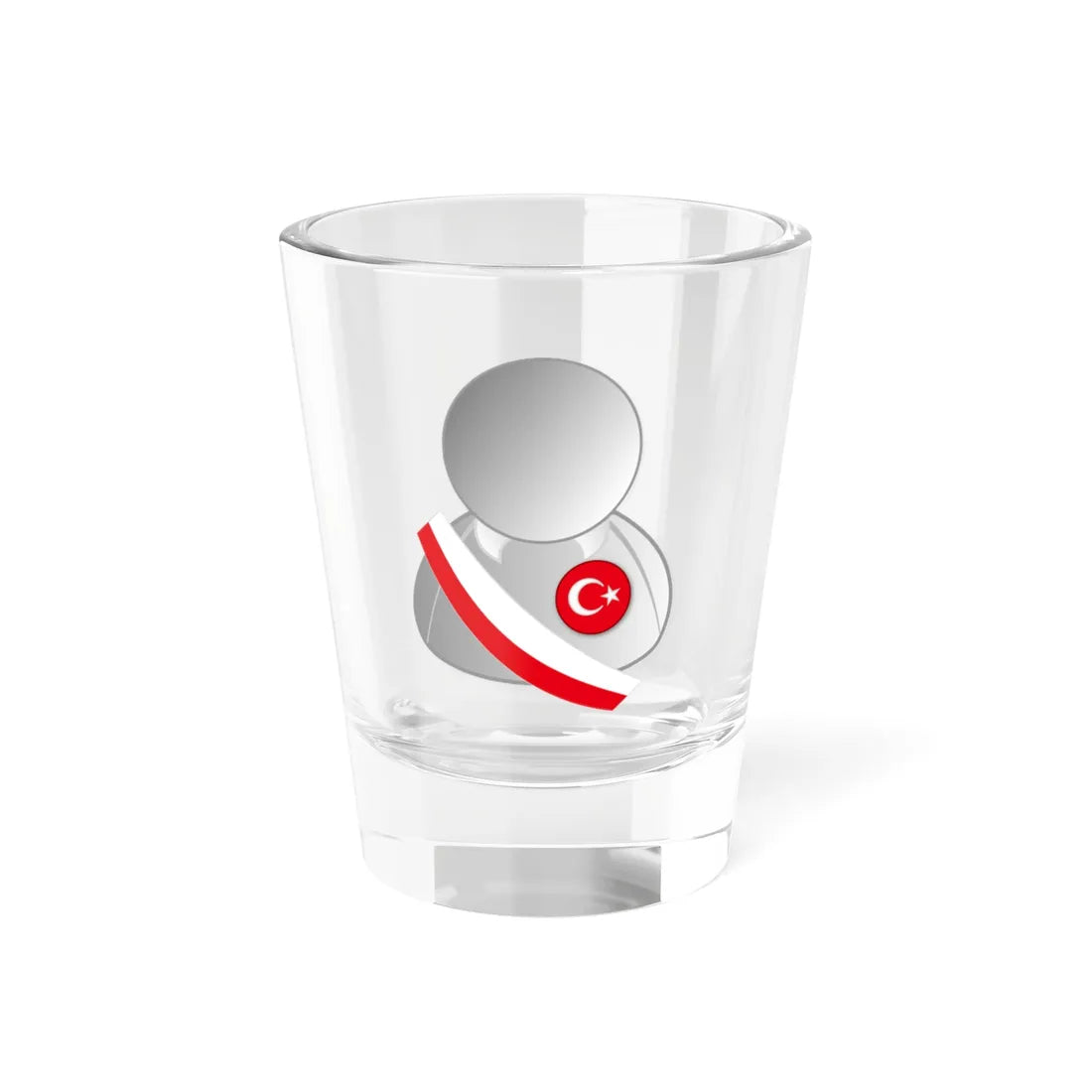 Turkey politic personality icon-flag (Turkey) Shot Glass 1.5oz 1.5oz - Go Mug Yourself