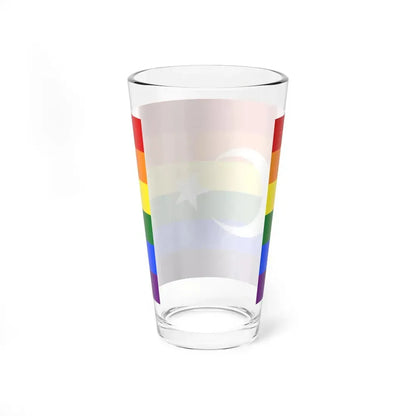 Turkish Gay Pride Flag (Turkey) Pint Glass 16oz - Go Mug Yourself