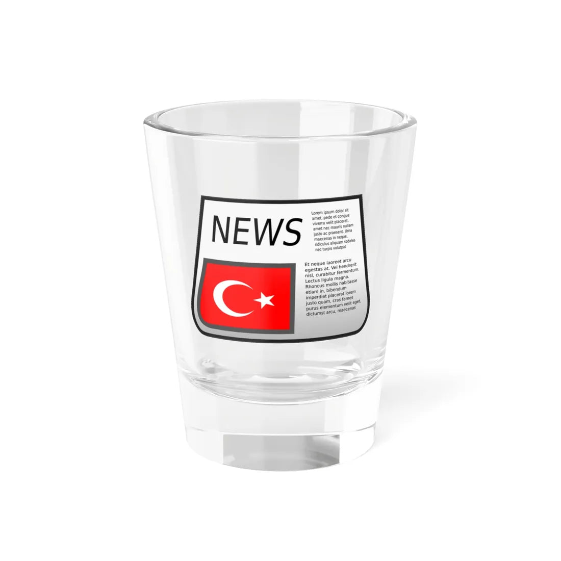 Turkish-Newspaper (Turkey) Shot Glass 1.5oz 1.5oz - Go Mug Yourself