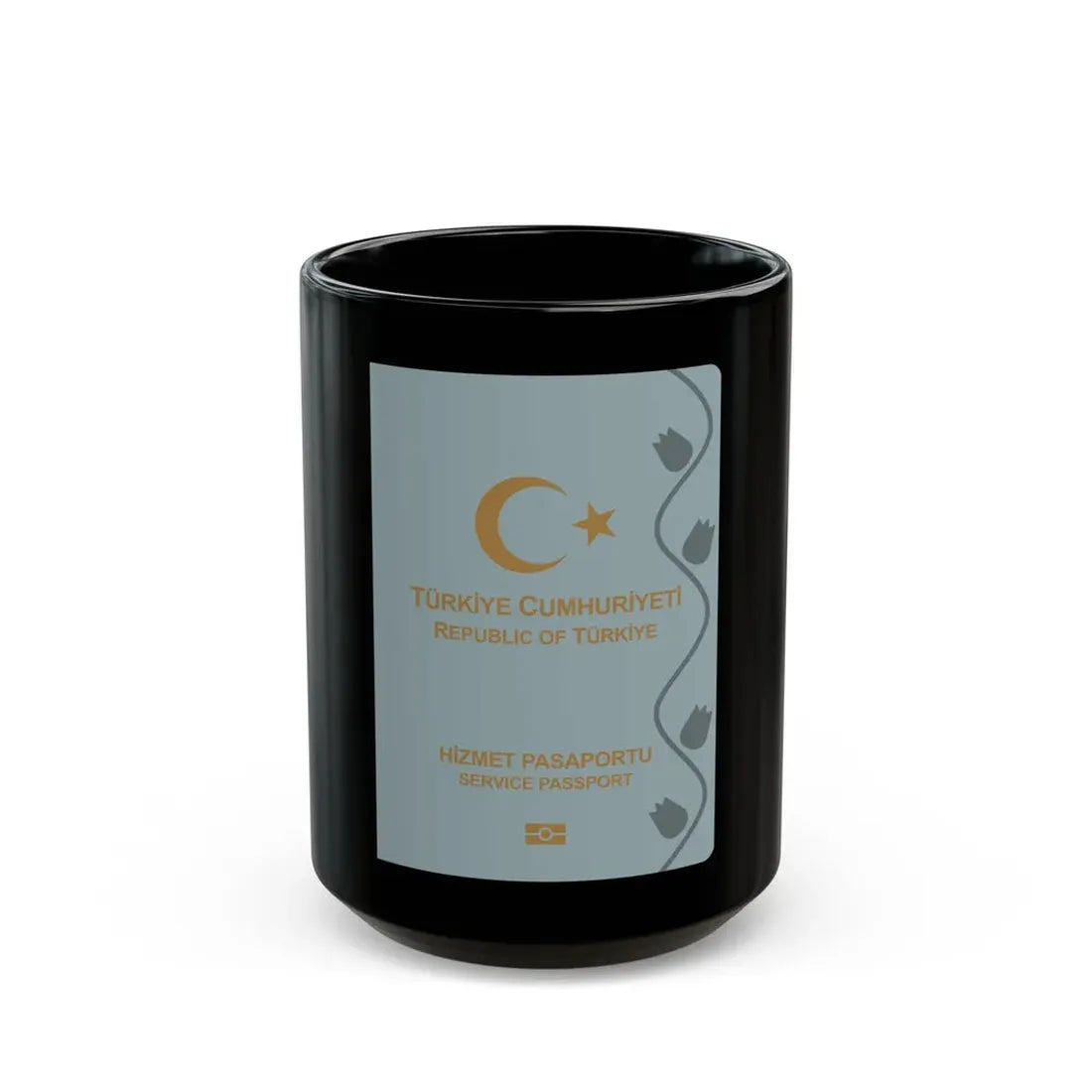 Turkish Passport (Service) - Black Coffee Mug 15oz - Go Mug Yourself