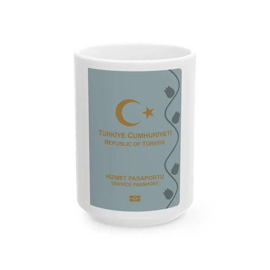 Turkish Passport (Service) - White Coffee Mug 15oz - Go Mug Yourself