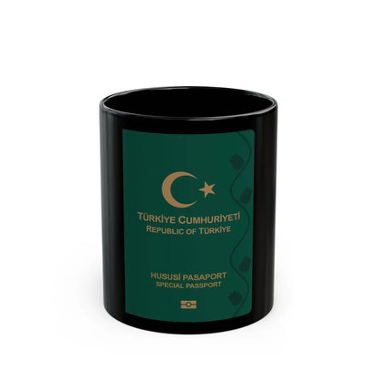 Turkish Passport (Special) - Black Coffee Mug-11oz-Go Mug Yourself