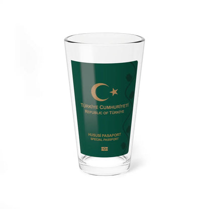 Turkish Passport (Special) - Pint Glass 16oz-16oz-Go Mug Yourself