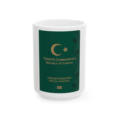 Turkish Passport (Special) - White Coffee Mug 15oz - Go Mug Yourself