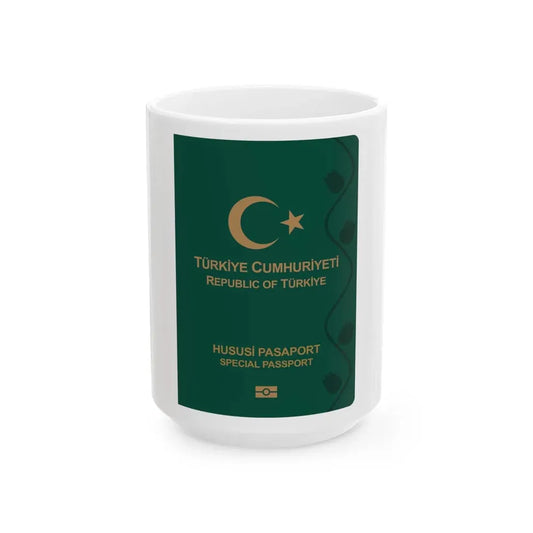 Turkish Passport (Special) - White Coffee Mug 15oz - Go Mug Yourself