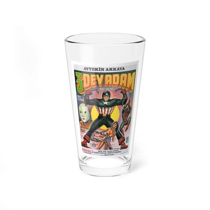 TURKISH SPIDER-MAN (3 DEV ADAM) 1973 Movie Poster - Pint Glass 16oz-16oz-Go Mug Yourself